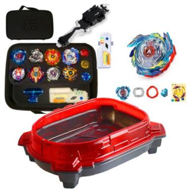 Imagem de Beyblade Arena Rail Rush Maleta 8 beys lançador corda - Z3