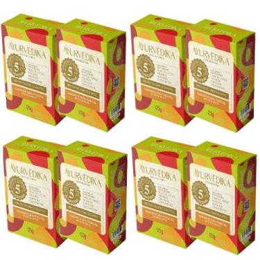 Imagem de Kit 8 Sabonetes Barra 100% Vegetais Mystical Wood Ayurvédika