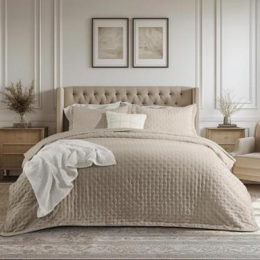 Imagem de Conjunto de roupa de cama edredom Bedsure Queen Size com 2 fronhas Tau