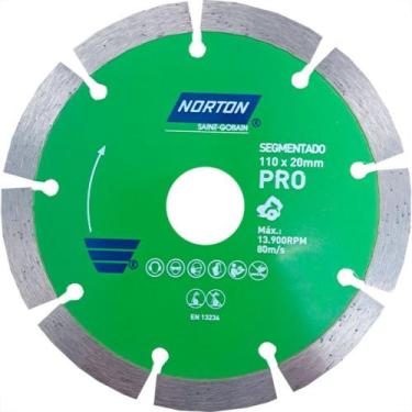 Imagem de Disco Diamantado Norton Pro Segmentado Seco 110X20Mm
