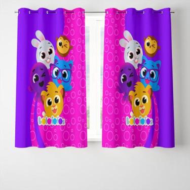 Imagem de Cortina Decorativa Bolofofos - KN DECOR, 2,80x1,60