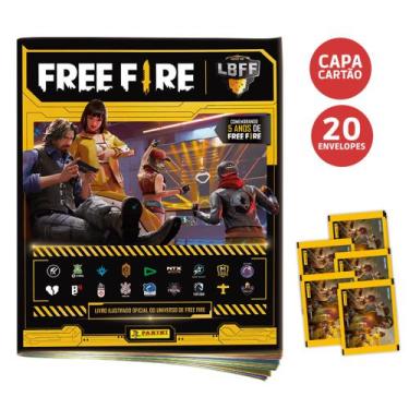 Imagem de Álbum freefire + figurinha 20 envolopes (100 cronos) - panini