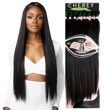 Imagem de Aplique Cabelo Liso Para Entrelace Yaki 100% Orgânico 8 Telas Cherey, 