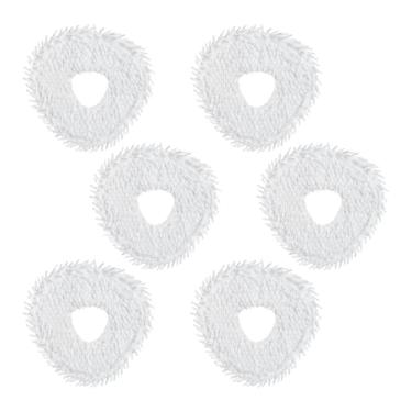 Imagem de BUXEBUX 6 almofadas de substituição para esfregão compatíveis com aspirador de pó robô Narwal Freo, Freo Pro, Freo X Ultra, Z Ultra, Freo Z 10, almofadas de esfregão laváveis e reutilizáveis brancas
