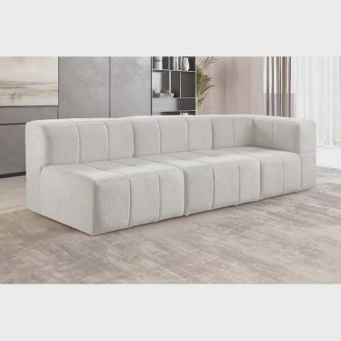 Imagem de Sofá Modular 3 Lugares Bouclé