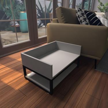 Imagem de Cama Cachorro Caes Pequenos Casa Pet Caminha Casinha Mdf Cinza