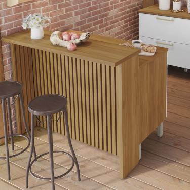 Imagem de Painel Ripado Bancada Para Cozinha 120Cm 100% Mdf