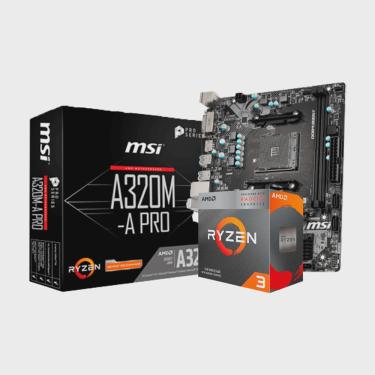 Imagem de Kit Upgrade amd Ryzen 3 3200G / Placa Mãe msi A320M-A Pro