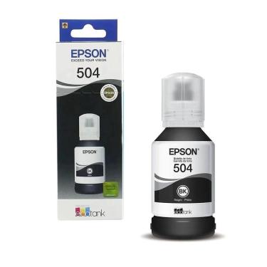 Imagem de Refil Tinta Epson T504 Original 504 L4150 L4160 L6161 6171 Preto 1x Unidade