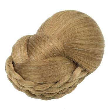Imagem de IMISSU Cobertura de cabelo trançado chignon dançarina rosquinha pedaços de cabelo scrunchies coque de cabelo peruca grampos updo (M3 Mistura de cobre)