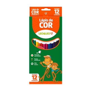 Imagem de Lápis de Cor 12 Cores Sextavado Leo&Leo