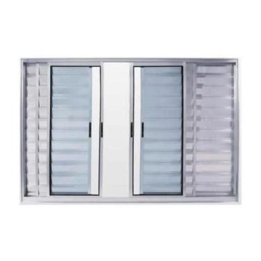 Imagem de Veneziana 6 folhas 1,00x1,00 s/ Grade Branco Linha 14 - RV PORTAS E JA