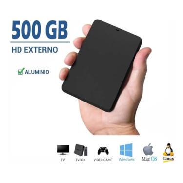 Imagem de HD Externo 500Gb 2.0 Portátil Alumínio USB Slim Oferta Promoção!