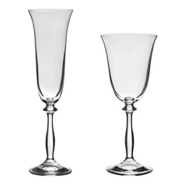Imagem de Taças De Cristal Bohemia Para Champanhe e Vinho Angela 12 Peças - Bohe