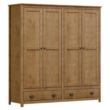 Imagem de Guarda Roupa 4 Portas 2 Gavetas Freijó Topázio - FN - Finestra