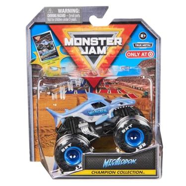 Imagem de Monster Jam Stadium Series Championship Collection Monster Truck - 1:64 Scale, Comes with Collectible Trading Card (Megalodon)