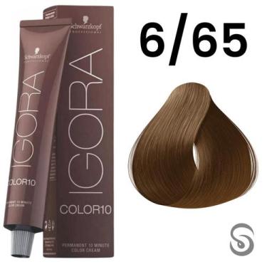 Imagem de Schwarzkopf Igora Color10 Coloração 10 6/65 Louro Escuro Marrom Dourad