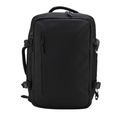 Imagem de Mochila de Laptop de Viagem, 30l Expandível Carry On Backpack Casual Daypack Compaccack Backpack Travel Mackpack para Business College Camping (BLACK)