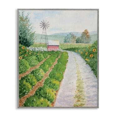 Imagem de Stupell Industries Arte giclée emoldurada cinza Tranquil Farm Path, design por Stephanie Fielden, 40,6 x 50,8 cm