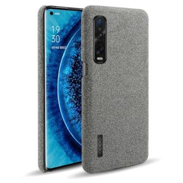 Imagem de Capa para OPPO Find X2 PRO,Capa desenhada em lona,Case Protetora Ultrafina com Empunhadura Macia,Design em Tecido Antichoque e Antiarranhões-Gray