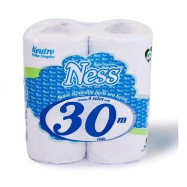 Imagem de Papel higiênico folha simples ness 30m