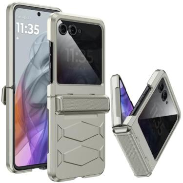 Imagem de GooseBox Capa para Motorola Razr 2025, protetor de tela de privacidade integrado e proteção de dobradiça à prova de choque, capa para smartphone com tudo incluído para Motorola Razr 2025/Razr 2024
