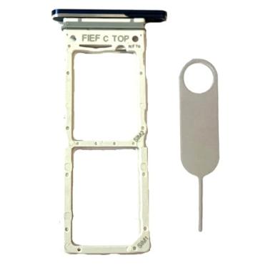 Imagem de Suporte para bandeja de cartão SIM duplo + pino ejetor de cartão para Samsung Galaxy Z Fold6 F956 (azul)