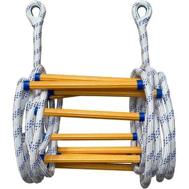 Imagem de Escada De Segurança De Escada De Corda De Fuga Para Crianças E Adultos Para Implantação Rápida Em Incêndio 2/3/4 Andares Para Estrutura De Escalada Capacidade De Peso De Até, 6m