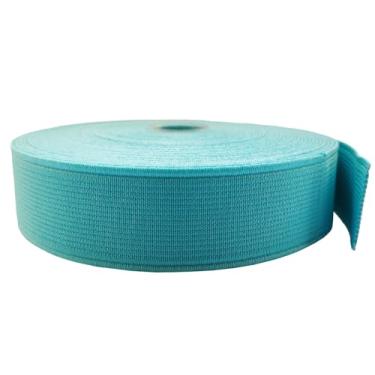 Imagem de Faixas elásticas de 9,5 cm (3/10.2 cm), alça elástica de 10 metros para costura de calças de cintura (turquesa, 132004)