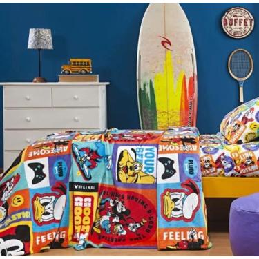 Imagem de Manta Flannel Infantil Disney 1,50 x 2,20 Andreza, Mickey Friends Vibe