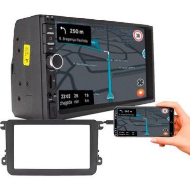 Imagem de Kit central multimidia mp5 com moldura gol g7 amarok jetta tiguan vari