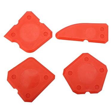 Imagem de Kit de Ferramentas de Calafetagem, 4 Unidades, Silicone, Vidro, Cimento, Raspador para Selante, Rejunte, Acabamento, Vedação Com Diferentes Bordas de Lâmina (Vermelho)