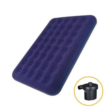 Imagem de Colchão Inflável Casal Jilong + Bomba Elétrica 110v Vg Plus