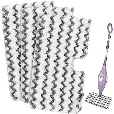 Imagem de Almofadas de substituição de esfregão a vapor para esfregões Shark Steam S3500 Series S3501 S3601 S3550 S3901 SE450 S3801CO S3601D S2901 S2902 Esfregão de bolso Shark Steam, almofadas reutilizáveis de microfibra para limpeza de chão