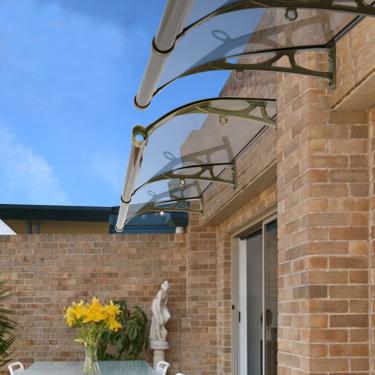 Imagem de Dossel De Porta, Abrigo De Chuva à Prova De Som Para Porta Traseira, Para Tratamentos De Janela Ao Ar Livre Cobertura De Toldo De Porta Cobertura De Telhado Cober, 80cm, 80X80cm/31inX31in