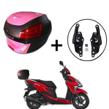 Imagem de Bauleto Awa Proos 29 litros + Suporte Baú Honda Elite 125, rosa