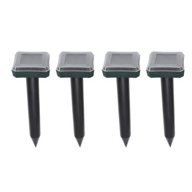 Imagem de Repelente Solar Ultrassonico Pestes Cobras 4 unidades Ratos Roedores Jardim Externo