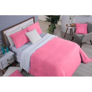 Imagem de Cobertor canada soft com manta sherpa casal queen 1pc - morada dos enx