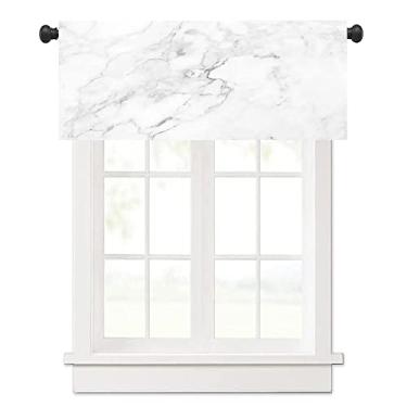 Imagem de Saia de cortina de mármore, textura de mármore, para banheiros com bolsos de mastro, L 122 x C 45 cm