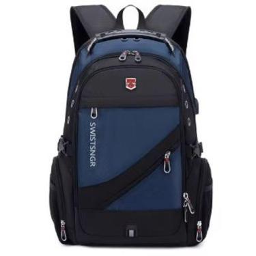 Imagem de Mochila Masculina Oxford, Swistsngr, Azul e Preto, Azul