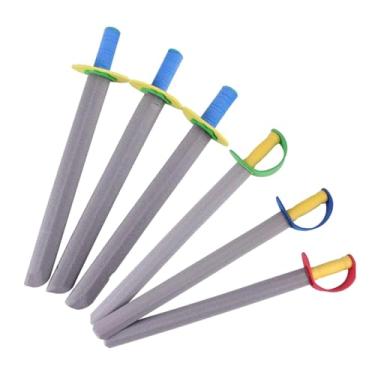 Imagem de menolana 6x Espadas de Espuma Brinquedos de Espadas Pirata Cavaleiro Role Play Brincadeira de Faz de Conta Cosplay Festa Lembrancinhas para Crianças para