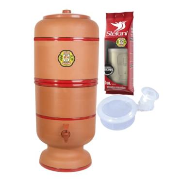 Imagem de Filtro de Barro 6 Litros São João Água Potável (1 vela + 1 boia + 1 torneira)