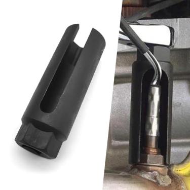 Imagem de ijuicy 1 soquete de sensor de oxigênio para carro, ferramenta de remoção de chave de sensor de oxigênio com 6 pontos, fio de portão lateral tipo I acessa sensor lateral, acessórios universais para a