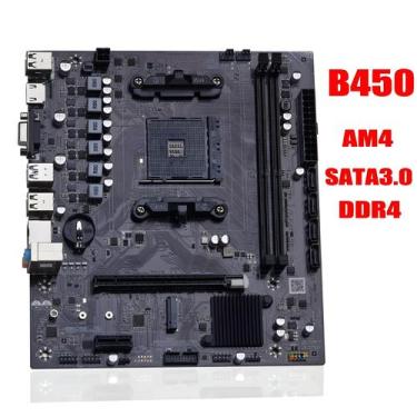 Imagem de AMD Ryzen AM4 Suporte QIYIDA B450 Placa-mãe DDR4 RAM NVME M.2 USB 3.0 