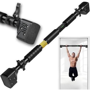 Imagem de Barra de puxar ajustável para entrada – barra de puxar sem parafusos, equipamento de treino para mergulhos e treinamento básico – antiderrapante, equipamento portátil para exercícios de ginástica em