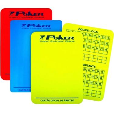 Imagem de Cartão de Árbitro Universal Para Futebol Futsal Campo Society Poker 08
