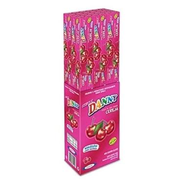 Imagem de Chiclete Azedinho Recheado Cereja 30cm c/24 - Danny
