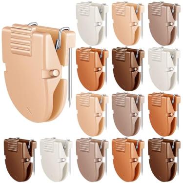 Imagem de Feifeiya 15 peças de clipes de cubículo painel de tecido, acessórios de cubículo, painel divisório, clipe de parede, fotos de escritório, parede para anotações, tamanho padrão, capacidade para 40