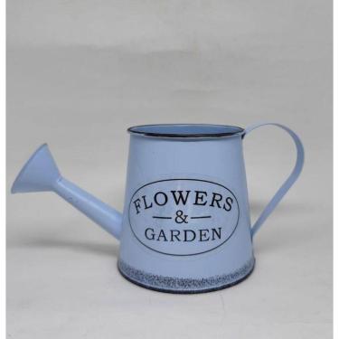 Imagem de Vaso Regador Decoração Metal Flowers Garden Arranjo Azul