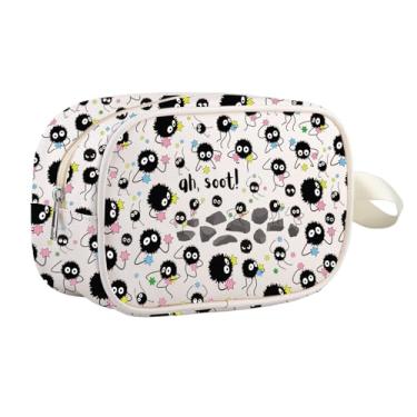 Imagem de TIIMG Bolsa cosmética inspirada em anime Ah Soot Janpan com estampa de fuligem sprites bola preta bolsa com zíper, ahsoot mb, 0